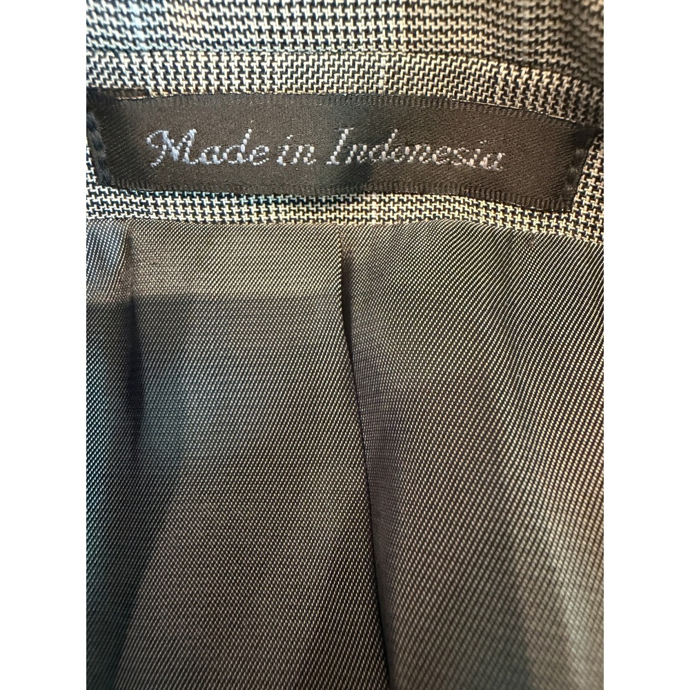 Lauren Ralph Lauren Mens 46R Grey Glen Plaid 100% Wool Suit Pleated Cuffed - Picture 11 of 15